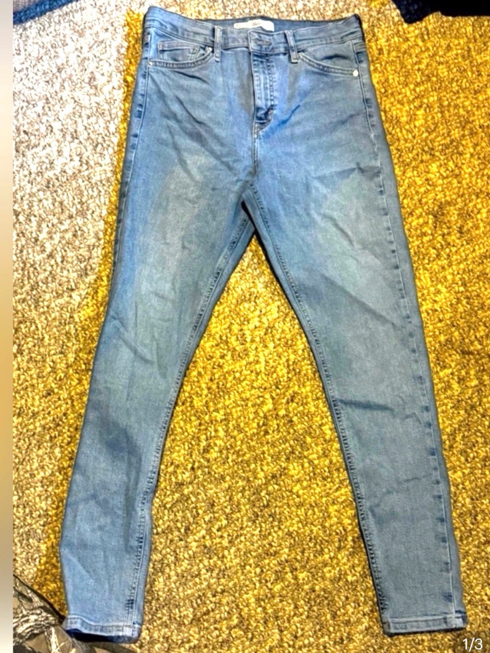 Topshop Motto Jamie Light Wash Skinny Jeans Size 30